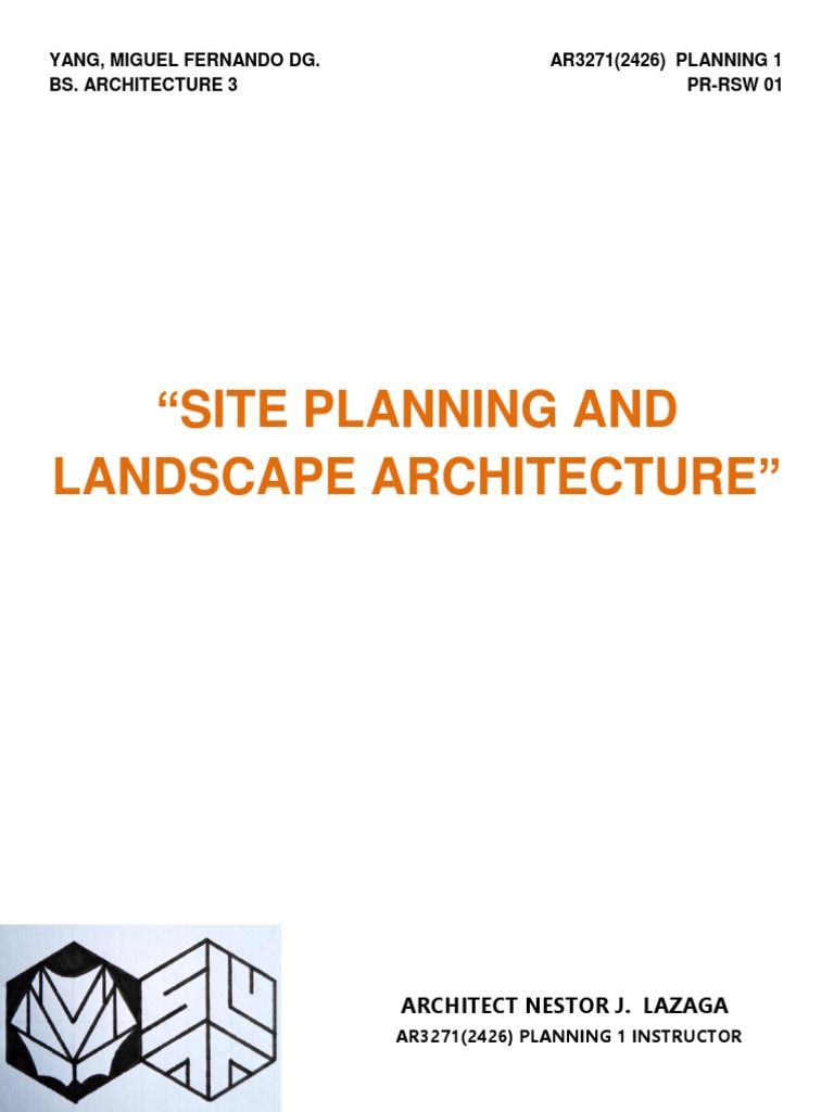 Site Planning and Landscape Architecture PDF Architect Landscape