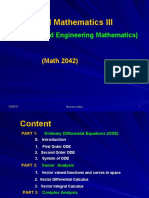 Applied Math III: ODE and Vector Analysis