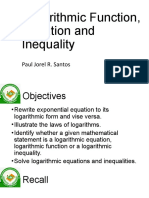 Logarithmic Function Equation and Inequality