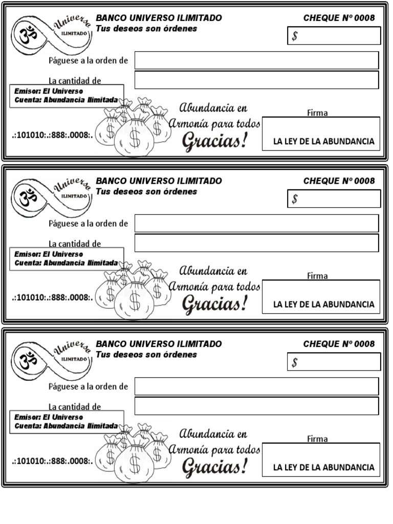 Cheque de La Abundancia | PDF