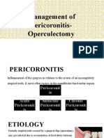 Management of Pericoronitis-Operculectomy: Dr. Sophia Saud Intern