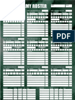 WARHAMMER 40K ARMY ROSTER