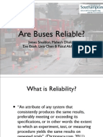 Are Buses Reliable?: James Smaldon, Mahesh Dhakal, Ene Etteh, Livia Chen & Faisal Alshanfaa