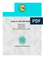 Rizal'S Life and Works: Enrique Santos Jeiel F. Ibañez Francisco Doble Mario Diozon Mayra Christina M. Ambrocio, DEM