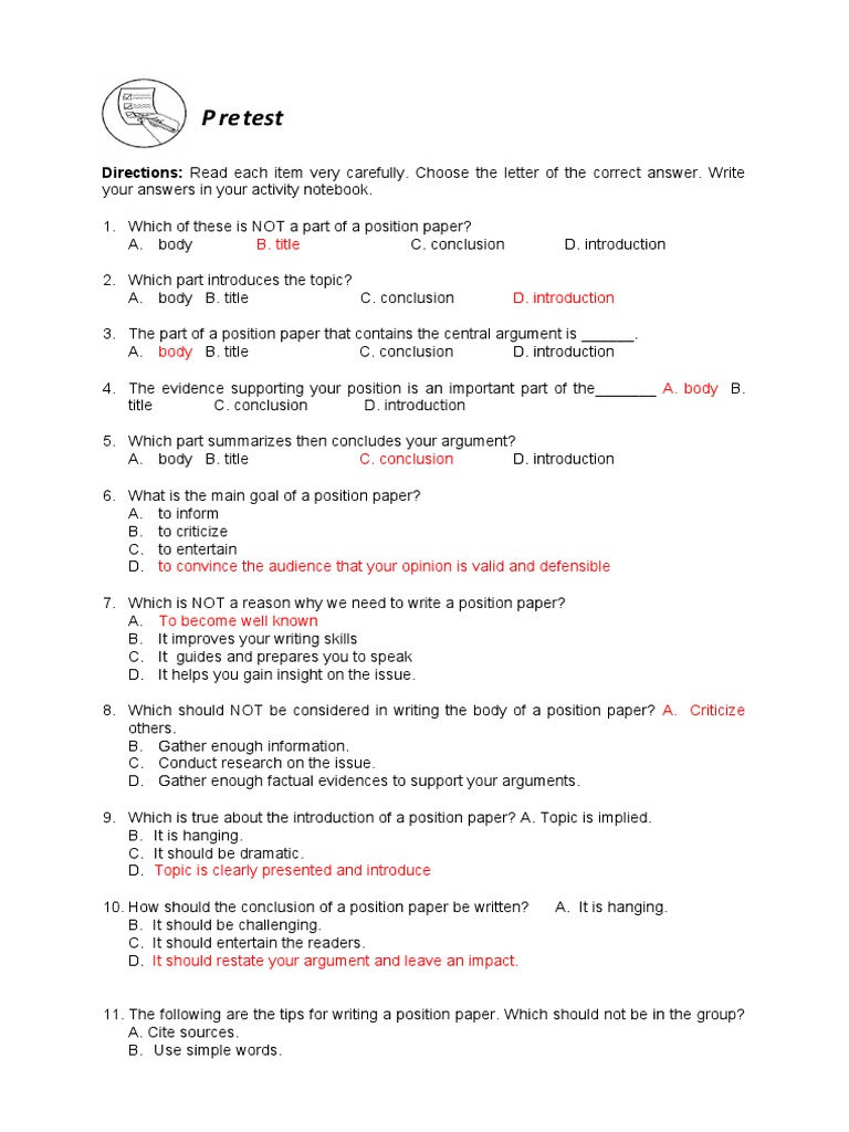 Writing a Position Paper in EAPP | PDF | Argument | Paragraph