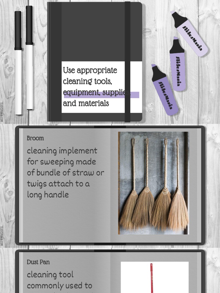 Use Appropriate Cleaning Tools, Equipment, Supplies, and Materials PDF Disinfectant Sodium