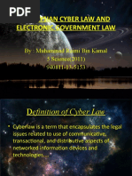 Download MALAYSIAN CYBER LAW AND ELECTRONIC GOVERNMENT LAW by Muhd Raimie SN52330764 doc pdf