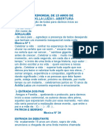 Cerimonial de 15 anos de Àcklla Luíza