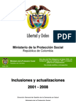 minsalud inclusiones y actualizaciones 