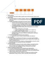 Business Unit Strategic Planning SWOT Goals