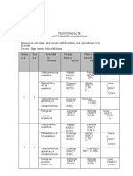 Cronograma de Actividades Académicas Maestria Problemas de Aprendizaje