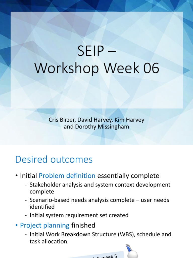 SEIP 2021 - Project Workshop - Week 06 | PDF | System | Design