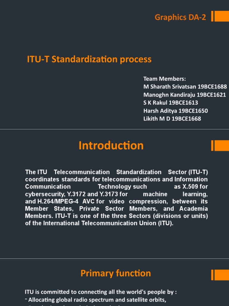 ITU-T Standardization Process Overview | PDF | Itu T | Information And ...
