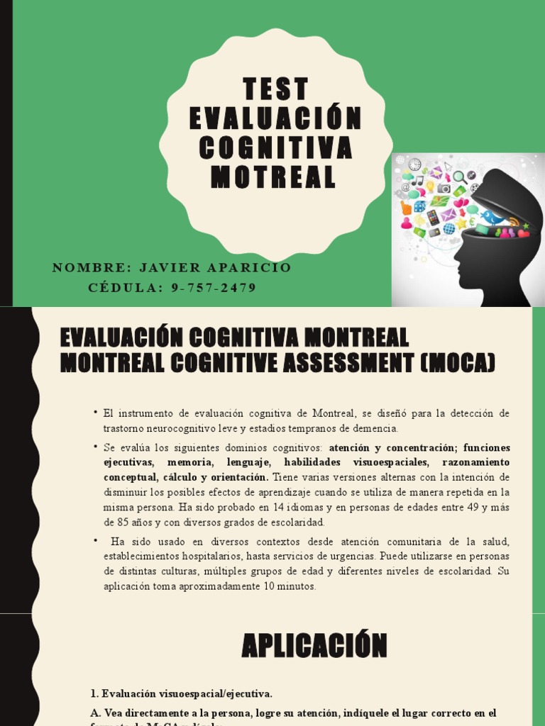 Test Evaluación Cognitiva MOTREAL | PDF | Ciencia cognitiva | Cognición