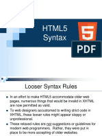 HTML5 Syntax