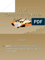 Test Construction and Validation