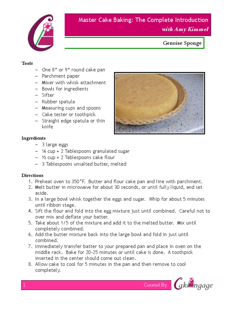 Master Cake Baking: The Complete Introduction: With Amy Kimmel | PDF