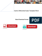 Questionnaire Semantic Differential Scale Template Word