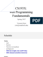 CS193X: Web Programming Fundamentals: Spring 2017 Victoria Kirst (Vrk@stanford - Edu)