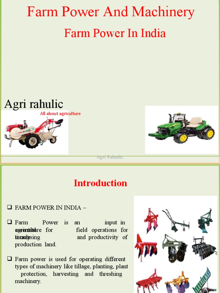 Sources and Types of Farm Power | PDF | Internal Combustion Engine | Piston