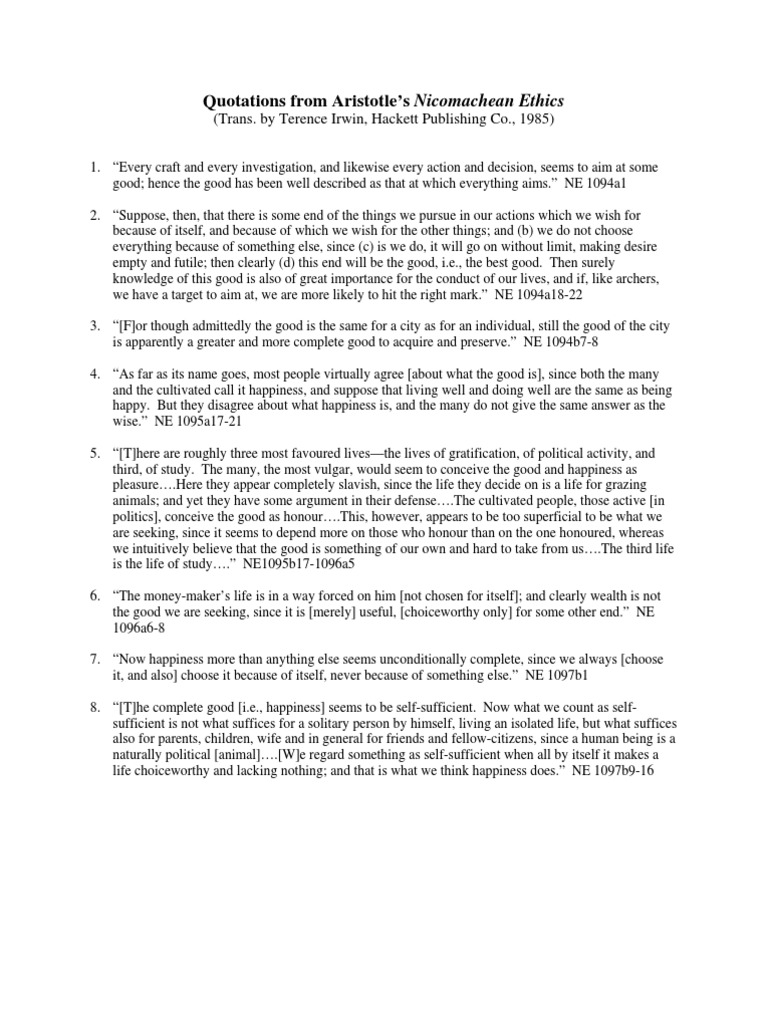 Aristotle Virtue Analysis
