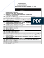 Cronograma 6o Semestre Psicologia Educação Adolescente