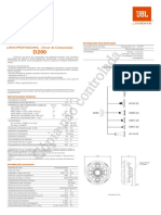 JBL D200 28031035 Manual Portuguese