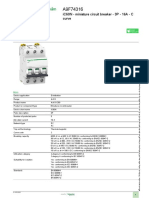 Bảng thông số sản phẩm: iC60N - miniature circuit breaker - 3P - 16A - C curve