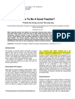 How To Be A Good Teacher?: Review