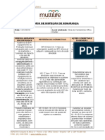 Relatório de inspeção de segurança em obra identifica irregularidades