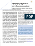 Quantification of The Resilience of Primary Care Networks by Stress Testing The Health Care System