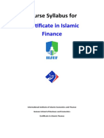 Certificate in Islamic Finance Syllabus