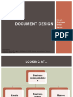 Document Design: Email, Business Letter, Memo