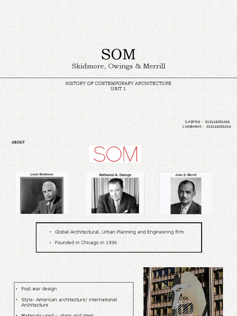 Skidmore, Owings & Merrill: History of Contemporary Architecture Unit 1 ...