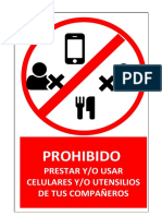 Señalización Prohibicion - No Prestar Objetos Personales