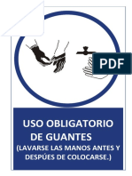 Señalizacion - Obligatorio - Uso Obligatorio de Guantes