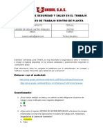 Evaluacion de Seguridad y Salud en El Trabajo