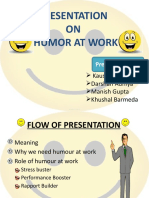 Presentation ON Humor at Work: Presented By
