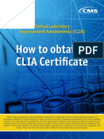 How Obtain CLIA Certificate - Brochure