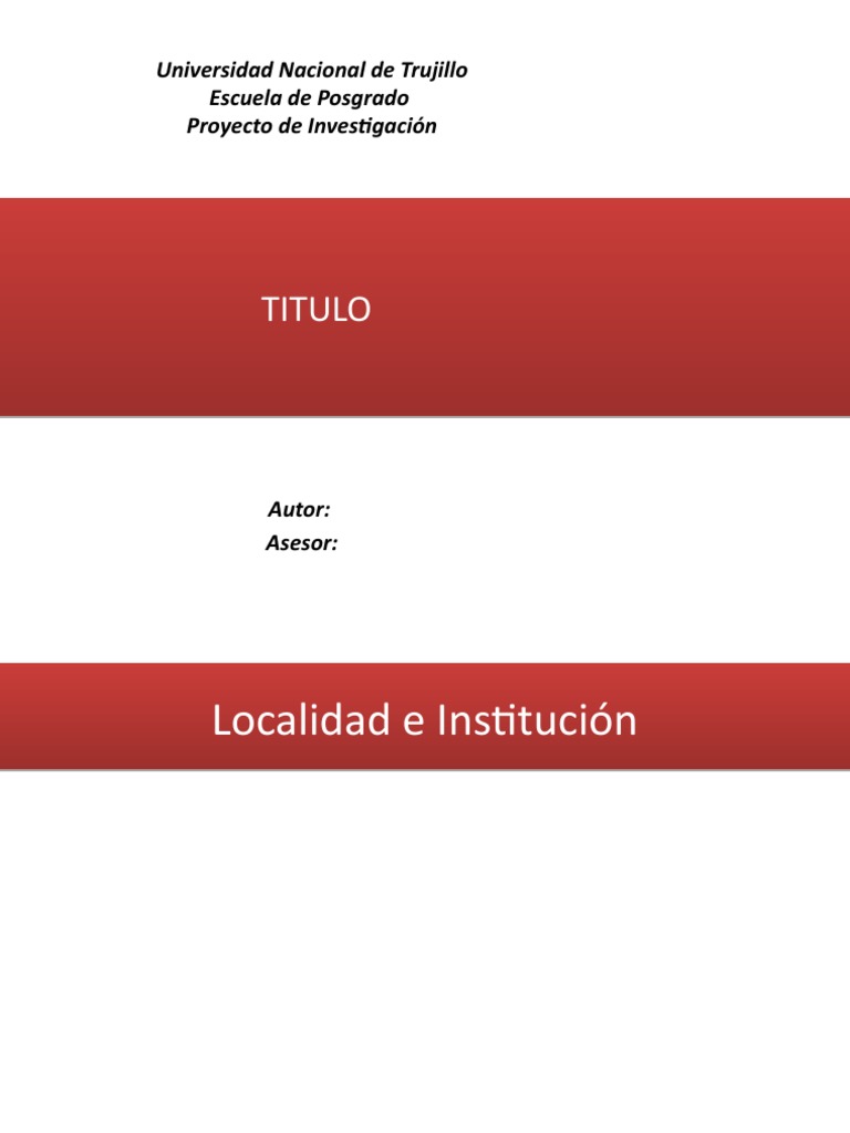 Modelo Proyecto Tesis I PDF