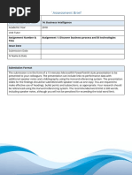 'Assessment Brief: Unit Number and Title 14: Business Intelligence