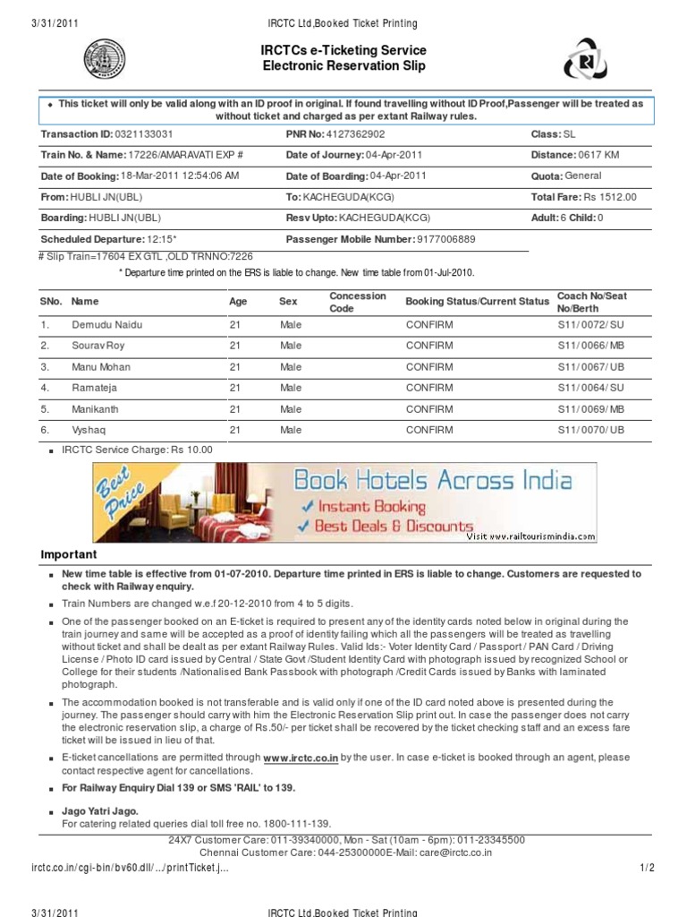 IRCTC E-Ticketing Guidelines | PDF | Identity Document | Government And ...