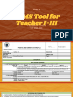 RPMS Tool For Teacher I-III: Annex B