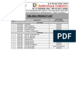 HM 2021 Product List: SR. NO. Item Description Oem Number Steel Bush