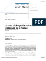 La Otra Bibliografia Sobre Los Indigenas de Chiapas