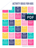 30 Days of Activity Ideas For Kids PDF