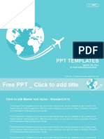 Jet Airplane Travel On Earth PowerPoint Templates Standard