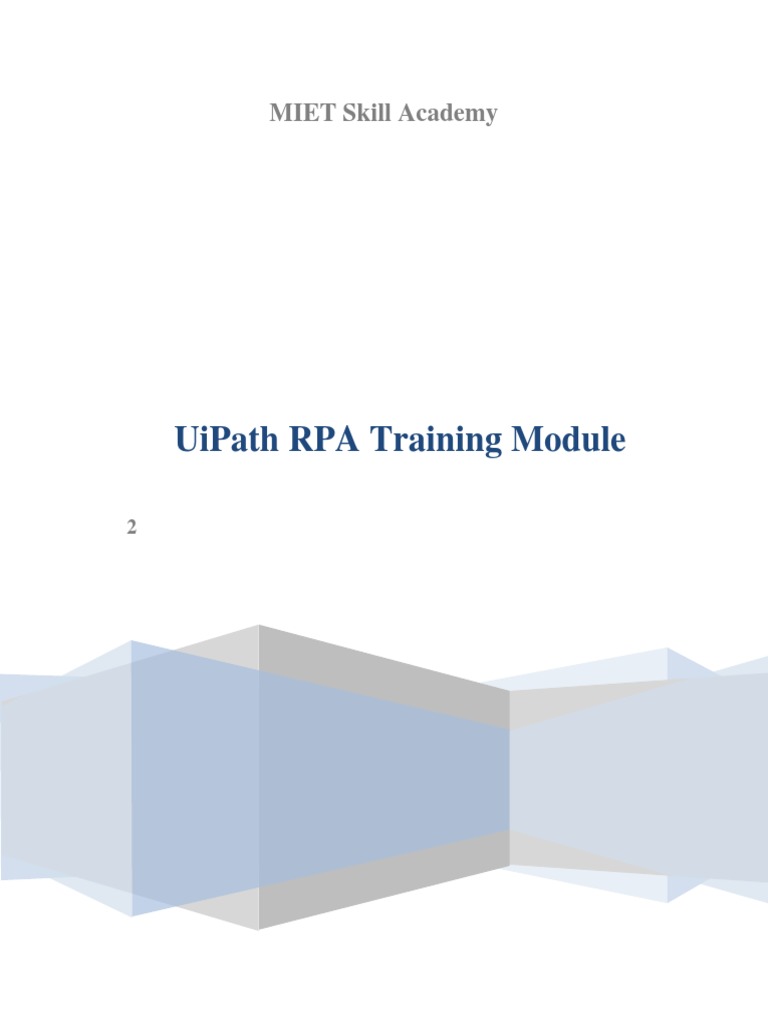 UiPath RPA Training Manual Final PDF Keyboard Shortcut Automation