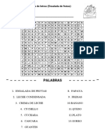 Sopa de Letras Imprimir Fin