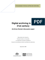 Digital Archiving in The 21st Century: Archives Domain Discussion Paper